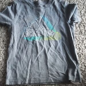 Adidas Gray Short Sleeve Tee with Graphic Design